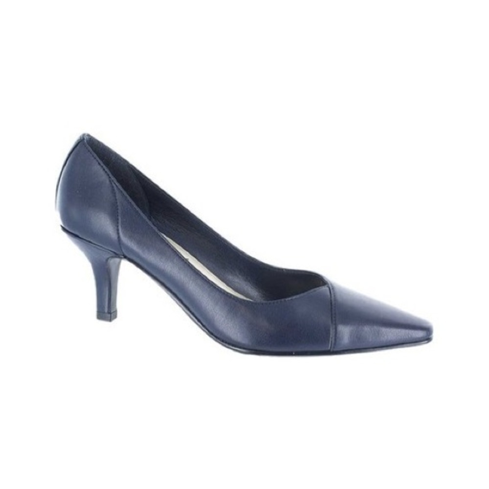 Easy Street Chiffon Pointed Toe Kitten Heel Pumps - Picture 1 of 5